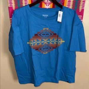 Pendleton blue boxy T shirt
